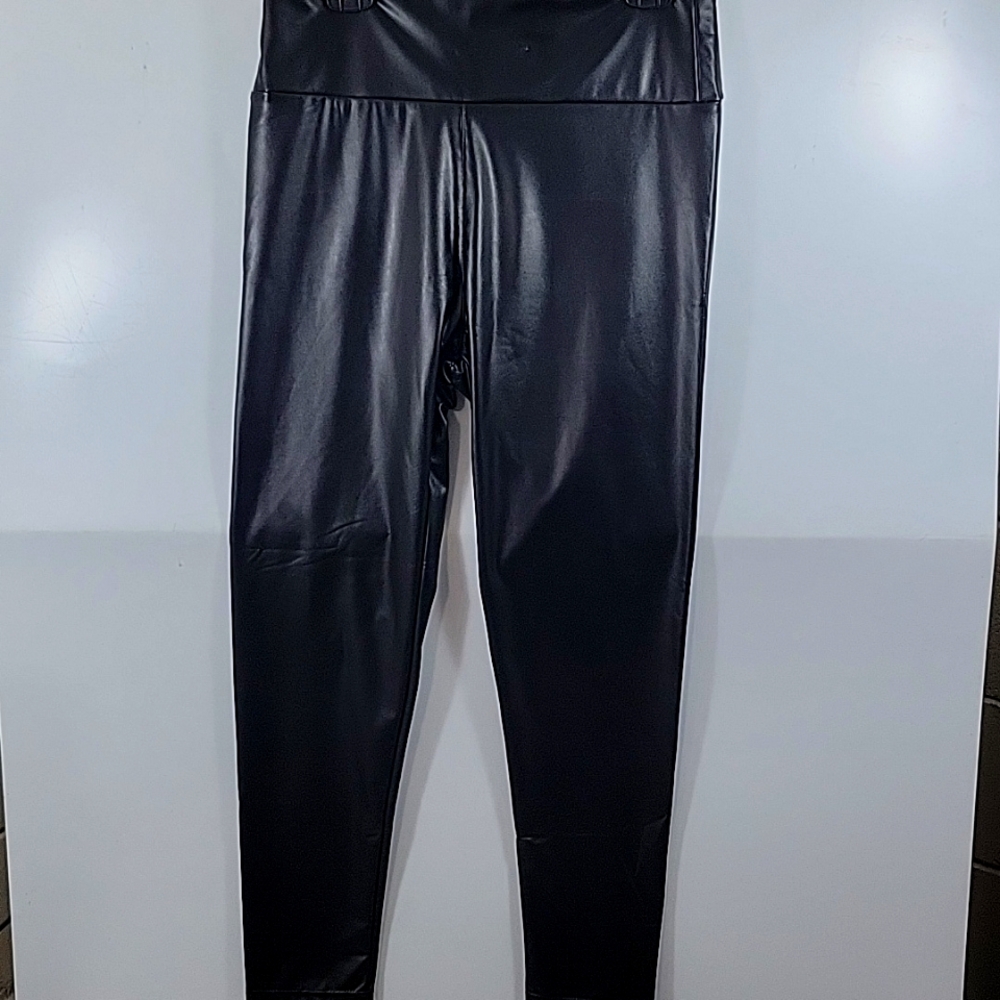 Women's Jimilaka Black Size Large Faux Leather Pants